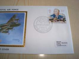 The Royal Air Force, R.A.F., Lancaster, Iso-Britannia, 1986, ensipäiväkuori, FDC, hieno. Katso myös muut kohteeni mm. noin 1200 erilaista amerikkalaista