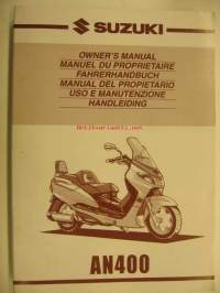 Suzuki AN400 owner´s manual käyttöohjekirja