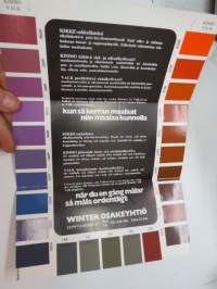 Winter Valk, Kimmo, Sokke -maaliesite ja värikartta / paint brochure &amp; colour chart