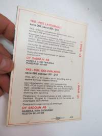 Sadolin yks-pox lattiamaali - golvfärg -maaliesite ja värikartta / paint brochure &amp; colour chart