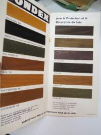 S. Dyrup &amp; Co A/S Bondex hydrofuge - insecticide fongiside -puunsuoja-aine -esite ja värikartta / paint brochure &amp; colour chart