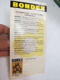 S. Dyrup &amp; Co A/S Bondex hydrofuge - insecticide fongiside -puunsuoja-aine -esite ja värikartta / paint brochure &amp; colour chart