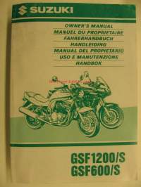 Suzuki GSF1200/S GSF600/S owner´s manual käyttöohjekirja