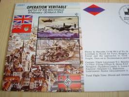 WWII, Operation Veritable, R.A.F., Royal Air Force, 2. maailmansota, 1995, Iso-Britannia, ensipäiväkuori, FDC + kortti. Katso myös muut kohteeni mm. noin 1200