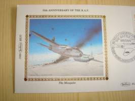 The Royal Air Force, R.A.F., Mosquito, Iso-Britannia, 1986, ensipäiväkuori, FDC + kortti, hieno, Limited Edition. Katso myös muut kohteeni mm. noin 1200