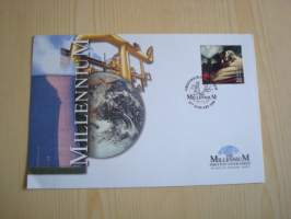 4 kpl The Millenium, Inventor´s Tale, Limited Edition, Luxury First Day Cover Collection, 1999, Iso-Britannia, ensipäiväkuori, FDC. Katso myös muut kohteeni mm.