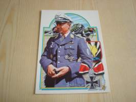 Oberstleutnant Helmut Lent, Knight Cross with Swords, Oakleaves and Diamonds, WWII, 2. maailmansota, Natsisaksa, postikortti. Katso myös muut kohteeni mm. noin