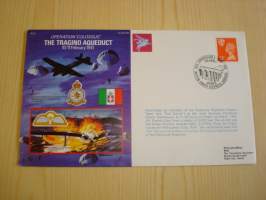 Operation &quot;Colossus&quot;, The Tragino Aqueduct 1941, 2. maailmansota, WWII, 1991, Iso-Britannia, ensipäiväkuori, FDC + kortti. Katso myös muut kohteeni mm. noin 1200
