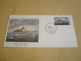 Battle of Barents Sea 1942, Natsisaksa, WWII, 2. maailmansota, Marshall Islands, 1992, ensipäiväkuori, FDC. Katso myös muut kohteeni mm. noin 1200 erilaista