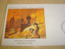 Liberation of Smolensk 1943, Natsisaksa, WWII, 2. maailmansota, Marshall Islands, 1993, ensipäiväkuori, FDC. Katso myös muut kohteeni mm. noin 1200 erilaista