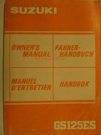 Suzuki GS125ES owner´s manual käyttöohjekirja