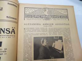 Suomen Kuvalehti 1919 nr 20, kansikuva kevät, Alexandra Ahnger 60-vuotias, Historiallinen kertomus ns. Taavetin kapinasta v.1438, Toivo Kuula -muutamia piirteitä,ym.