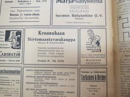 Suomen Kuvalehti 1919 nr 20, kansikuva kevät, Alexandra Ahnger 60-vuotias, Historiallinen kertomus ns. Taavetin kapinasta v.1438, Toivo Kuula -muutamia piirteitä,ym.