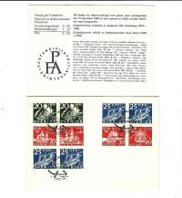 Ruotsi 1966 vanhan mallin mukaan painettuja merkkejä Syöpäsäätiön hyväksi leimattu kuori  -  ulkomainen postimerkki kuorella