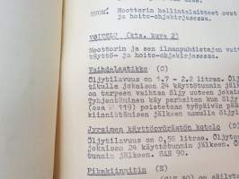 Yeoman grden tractor - Owner´s handbook -maajyrsimen (puutarhajyrsin) käyttöohjekirja + varaosaluettelo (ei moottorista) -alkuperäinen englanninkielinen sekä