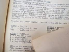 Yeoman grden tractor - Owner´s handbook -maajyrsimen (puutarhajyrsin) käyttöohjekirja + varaosaluettelo (ei moottorista) -alkuperäinen englanninkielinen sekä