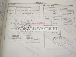 Subaru 1300, 1600, 1800 tightening torque and maintenance standard -kiristys- ja säätöarvot, englanninkielinen