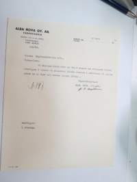 Alfa Nova OY. AB. Fanerfabrik, Borgå, 10.3.1936 - Suomen Sahanterätehdas Oy, Tampere -asiakirja -business document