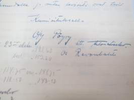 Pöyrynkosken Mylly- ja Sahalaitos, Revonlahti, 12.2.1921 - Suomen Sahanterätehdas Oy, Tampere -asiakirja, allekirjoitus Anton Lisko -business document