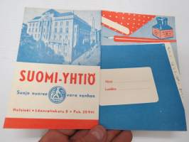 Suomi-Yhtiö - Suoja nuoren - Vara vanhan -lukujärjestys -school timetable
