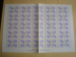 Kalkkuna, 100 postimerkin postimerkkiarkki 25:llä leimalla, Bulgaria, vuodelta 1991, hieno. Katso myös muut kohteeni mm. noin 1200 erilaista amerikkalaista