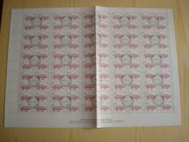 Possu, 100 postimerkin postimerkkiarkki 25:llä leimalla, Bulgaria, vuodelta 1991, hieno. Katso myös muut kohteeni mm. noin 1200 erilaista amerikkalaista