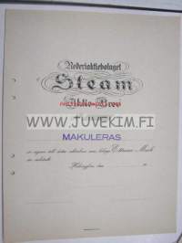 Rederiaktiebolaget Steam, Helsinki 1 000 mk -osakekirja