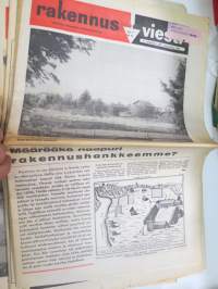 Rakennusviesti 1967-68 7 kpl lehtiä, monipuolisesti tuon ajan rakentamisesta