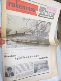 Rakennusviesti 1967-68 7 kpl lehtiä, monipuolisesti tuon ajan rakentamisesta