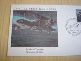 Battle of Taranto 1940, WWII, 2. maailmansota, Marshall Islands, 1990, ensipäiväkuori, FDC. Katso myös muut kohteeni mm. noin 1200 erilaista amerikkalaista