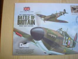 70th Anniversary of Battle of Britain, WWII, 2. maailmansota, Gibraltar, 2010, ensipäiväkuori, FDC. Katso myös muut kohteeni mm. noin 1200 erilaista