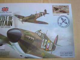 70th Anniversary of Battle of Britain, WWII, 2. maailmansota, Gibraltar, 2010, ensipäiväkuori, FDC. Katso myös muut kohteeni mm. noin 1200 erilaista