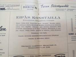 Turun Pieni Teatteri 1958-59 - Eipäs konstailla -näytelmän käsiohjelma -theatre program