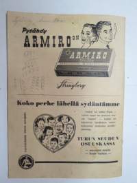 Turun Pieni Teatteri 1958-59 - Eipäs konstailla -näytelmän käsiohjelma -theatre program