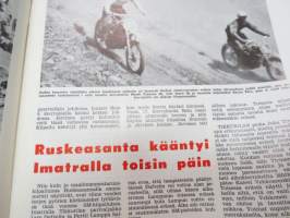 Moottoriurheilu 1965 nr 5, sis. mm. seuraavat artikkelit / kuvat, mainokset; Kansikuva Simca 1000, Jawa, Ruskeasanta, Neuvostoliiton kolmikko hallitsi Ruissalon