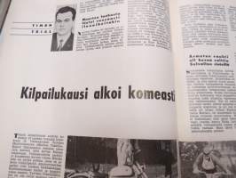 Moottoriurheilu 1965 nr 5, sis. mm. seuraavat artikkelit / kuvat, mainokset; Kansikuva Simca 1000, Jawa, Ruskeasanta, Neuvostoliiton kolmikko hallitsi Ruissalon