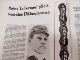 Moottoriurheilu 1965 nr 5, sis. mm. seuraavat artikkelit / kuvat, mainokset; Kansikuva Simca 1000, Jawa, Ruskeasanta, Neuvostoliiton kolmikko hallitsi Ruissalon