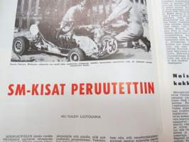 Moottoriurheilu 1965 nr 5, sis. mm. seuraavat artikkelit / kuvat, mainokset; Kansikuva Simca 1000, Jawa, Ruskeasanta, Neuvostoliiton kolmikko hallitsi Ruissalon