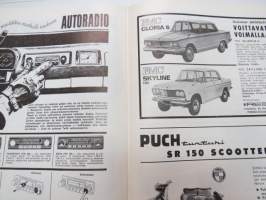 Moottoriurheilu 1965 nr 5, sis. mm. seuraavat artikkelit / kuvat, mainokset; Kansikuva Simca 1000, Jawa, Ruskeasanta, Neuvostoliiton kolmikko hallitsi Ruissalon