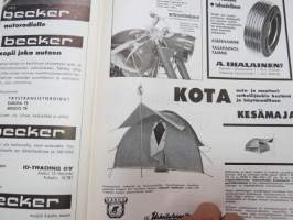 Moottoriurheilu 1965 nr 5, sis. mm. seuraavat artikkelit / kuvat, mainokset; Kansikuva Simca 1000, Jawa, Ruskeasanta, Neuvostoliiton kolmikko hallitsi Ruissalon
