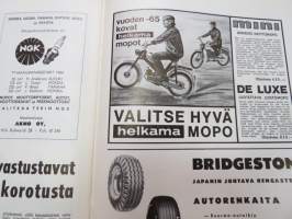Moottoriurheilu 1965 nr 5, sis. mm. seuraavat artikkelit / kuvat, mainokset; Kansikuva Simca 1000, Jawa, Ruskeasanta, Neuvostoliiton kolmikko hallitsi Ruissalon