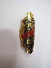Huvi - F. Klemetti, Forssa -polkupyörän keulamerkki / runkomerkki -bicycle emblem / badge