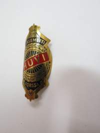Huvi - F. Klemetti, Forssa -polkupyörän keulamerkki / runkomerkki -bicycle emblem / badge