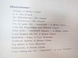 Vox III - Vårpublikation af tidningsmän 1904, innehåller bla följande artikel / bilder; Ett minne (av J.A. Lyly),Två monumentala byggnader i Åbo