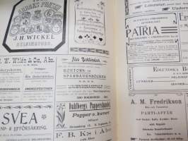 Vox III - Vårpublikation af tidningsmän 1904, innehåller bla följande artikel / bilder; Ett minne (av J.A. Lyly),Två monumentala byggnader i Åbo