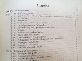 Finska Statsjärnvägarne - Trafikreglemente -traffic rules and regulations of State Railways