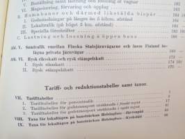 Finska Statsjärnvägarne - Trafikreglemente -traffic rules and regulations of State Railways
