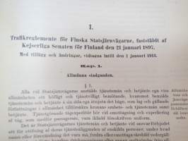 Finska Statsjärnvägarne - Trafikreglemente -traffic rules and regulations of State Railways