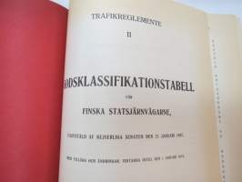 Finska Statsjärnvägarne - Trafikreglemente -traffic rules and regulations of State Railways