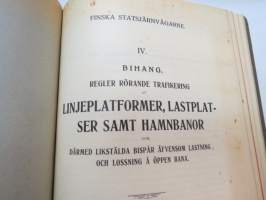 Finska Statsjärnvägarne - Trafikreglemente -traffic rules and regulations of State Railways